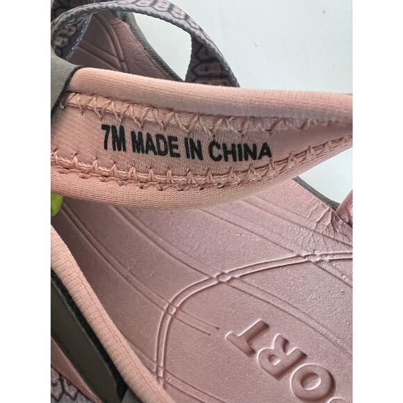 JSport by Jambu Kaia Pink and Gray Adjustable Strappy Casual Comfort Sandals 7M - Picture 9 of 11